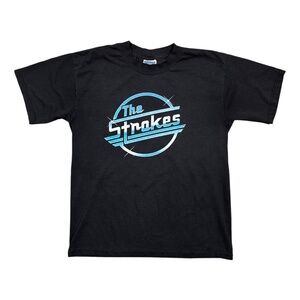 Vintage Y2K The Strokes 2000s Big Logo Rock Band Music T Shirt Mens Medium